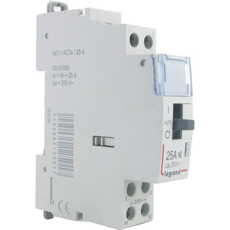 Модульный контактор legrand 412501 25а схема подключения